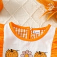 thumbnail image 4 of Gaexia Girls Halloween Outfit Set, Long Sleeve Top and Pants with Pumpkin Print, Lace Trim Comfortable Party Wear for Toddlers 1-8 Years, 4 of 8
