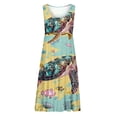 thumbnail image 5 of Teissuly Womens Fashion Holiday Summer Casual Printing Sleeveless Party Beach Loose Dress, 5 of 5
