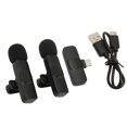 thumbnail image 1 of Wireless Lavalier Microphone, Wireless Lavalier Microphone System Supports Recording While Charging 1 For 2 Plug And Play  For Interview, 1 of 8