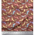 thumbnail image 1 of Soimoi Poly Georgette Fabric Dot,Leaves & Fox Animal Print Fabric by the Yard 42 Inch Wide, 1 of 1