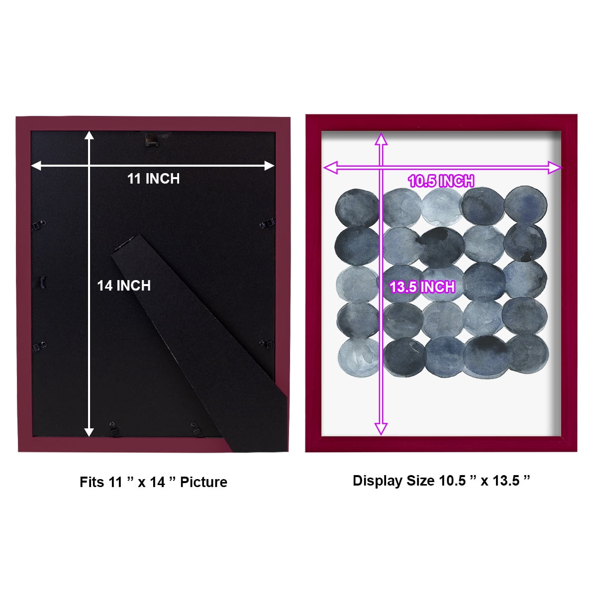 Blue Grey Density I -Framed Print w/glass-Cherry Red