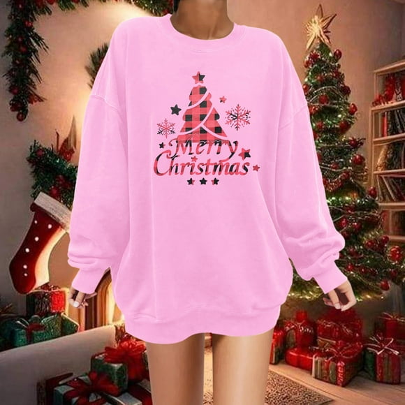WILLBEST hoodie women Sweatshirts For Women Casual Long Sleeve Graphic Tee Shirts Crewneck Sweatshirts Pullover Tops For Women project rock