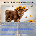 thumbnail image 3 of 1 Pcs 2D Flat License Plate Covers & Frames, Baby Calf with For Decorative Front, Waterproof For Decoration Aluminum License Plate Covers & Frames Cover For Men Women, 12" X 6", 3 of 7