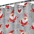 thumbnail image 3 of Gray Christmas Santa Pattern Shower Curtain 84"x72" ,Bathroom Decorative Shower Curtains Set with 12 Hooks,Modern Waterproof Washable Shower Curtain, 3 of 6
