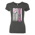 thumbnail image 2 of Survivor Awareness Flag Awareness Womens Slim Fit Junior Tee, Dark Grey, 2XL, 2 of 3