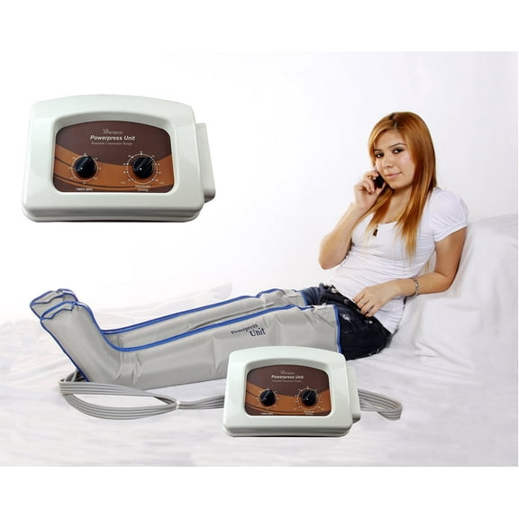 POWERPRESS RECOVERY UNIT Compression Leg Massage System w/X-Large Full Leg Complete Set