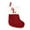 L, variant on HomeDM Christmas Stockings with Initial Letter 8" Xmas Red White Knit Stocking Plush Embroidered Letter Stockings for Christmas Tree Fireplace Hanging Ornament Party Decor Letter X