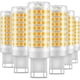 thumbnail image 1 of Bombilla LED G9, sin parpadeo, 7 W, luz blanca cálida de 3000 K, 650 lm, ahorro de energía equivalente a luz halógena de 60 W, ángulo de 360 grados, CA 220-240 V, paquete de 6 YOIURT, 1 of 2