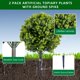 thumbnail image 4 of Set of 2 23in artificial eucalyptus trees con ground spike para indoor y outdoor use, 4 of 7