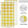 thumbnail image 2 of Dreamtimes Buffalo Plaid Yellow Hand Towel Set of 2, Highly Absorbent Soft Face Hand Towels for Bathroom, Kitchen, Hotel, Gym and Spa, 14 x 28 Inch, 14 x 28 Inch, 2 of 7