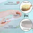 thumbnail image 2 of Gray Shower Brush Scrubber,14.6x3.2In Soft Bath Exfoliator Brush for Shower,Reuable Silicone -Exfoliating Body Scrubber for Travel,Home, 2 of 6