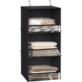 thumbnail image 1 of Organizador de armario colgante Simple Houseware con 3 estantes, negro, 1 of 5