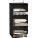 thumbnail image 1 of Organizador de armario colgante Simple Houseware con 3 estantes, negro, 1 of 5