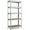 Brown Board+ Silver Frame, variant on Costway 5-Tier Metal Storage Shelves 60'' Garage Rack W/Adjustable Shelves Silver