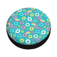thumbnail image 3 of Gaeub Donut 14-17in Tire Cover, Spare Tire Cover, for Camper Caravan, Trailer, Car, Truck, SUV, Jeep - 15 inch, 3 of 9