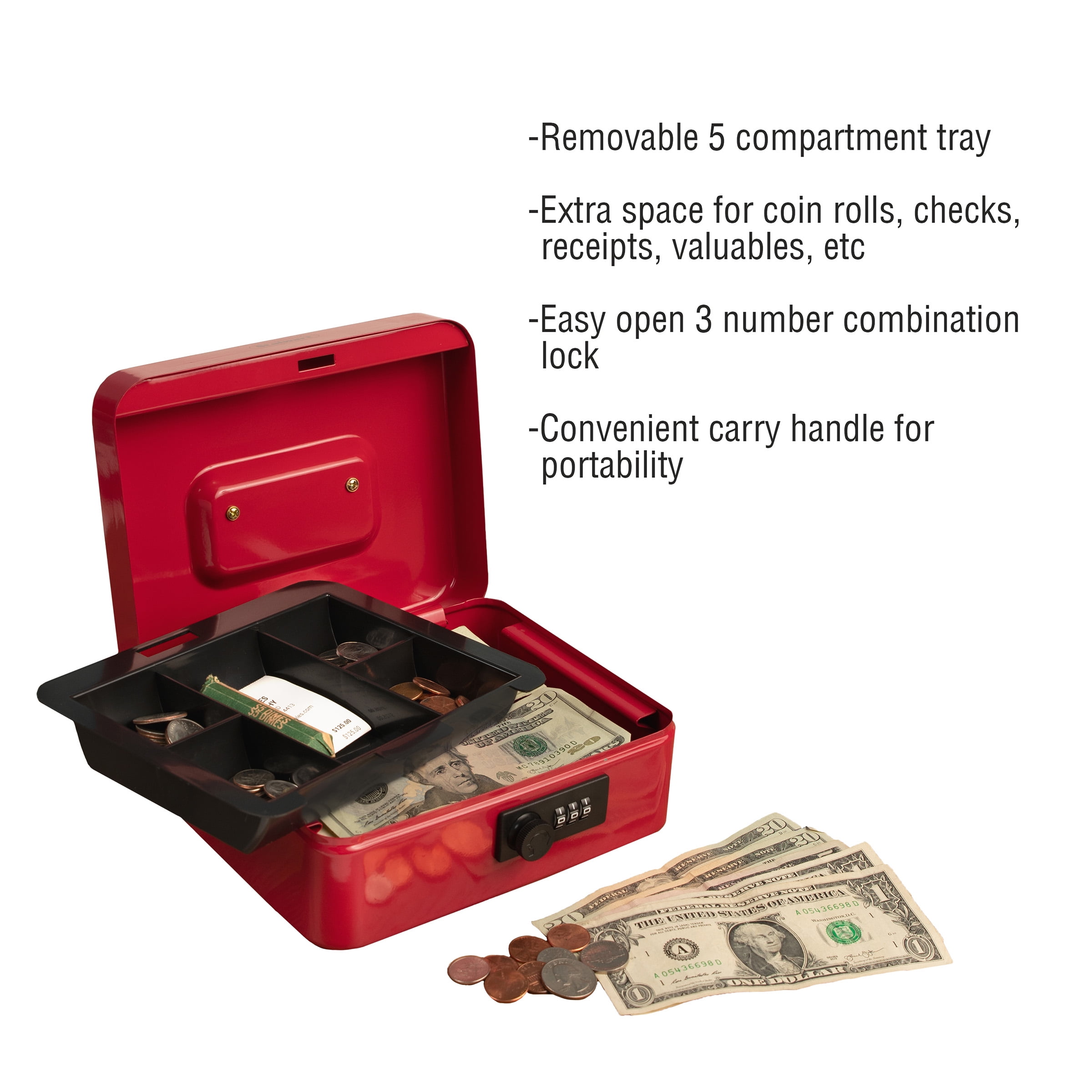 CASH BOX FOR OVER/UNDER COIN DOORS  **HOLDS 1300 COINS 