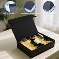thumbnail image 4 of Caja de regalo negra, cajas de regalo grandes con tapa magnética, cinta, cajas plegables para embalaje de regalo, día de la madre, Navidad, 4 of 4