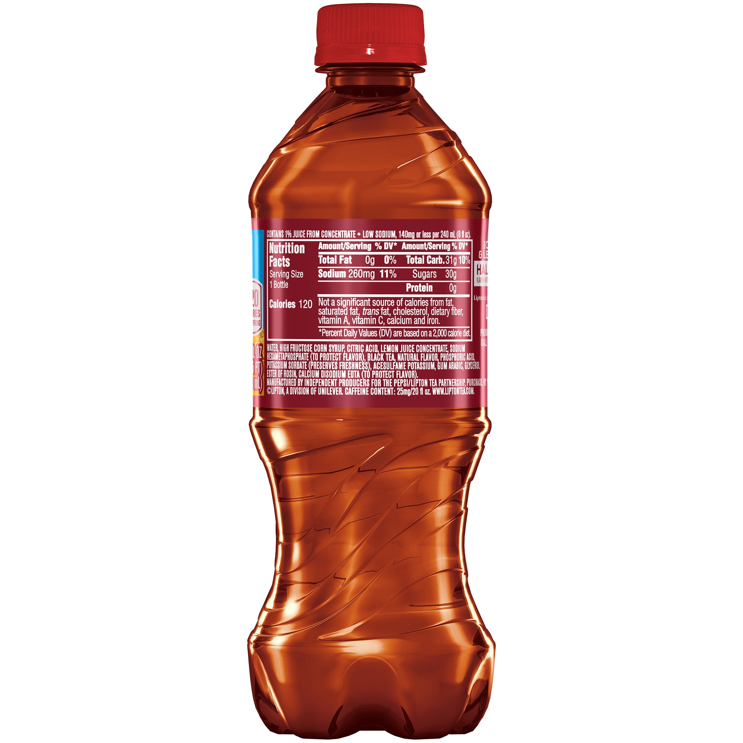 Lipton Half and Half Iced Tea Lemonade Bottle Tea Drink, 20 fl oz Bottle