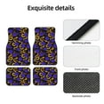 thumbnail image 3 of Daiia Golden Snake And Purple Rose Printed Car Floor Mats Set of 4, Durable Non Slip Auto Floor Carpet, Car Interior Carpets Proof Foot Pads Anti-Slip Cushion Automoetive Accessories, 3 of 6