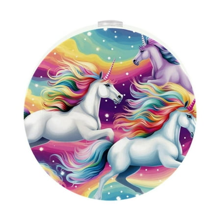 

Unicorn Round LED Night Light-2PCS Set for Bedroom Bathroom Kitchen Closet - Small Portable Battery Operated Motion Sensor Wireless Stick on