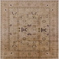 thumbnail image 1 of Ahgly Company Indoor Square Mid-Century Modern Light Brown Oriental Area Rugs, 4' Square, 1 of 6