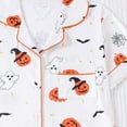 thumbnail image 6 of Censtreet Pajamas Set for Women Short Sleeve Sleepwear Halloween Button Down Pjs Soft 2 Piece Lounge Sets S-XXL, 6 of 6