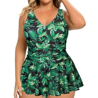 Women's Plus Size Long Swim Shorts - Available in 2 COLORS - 1X (14W ...