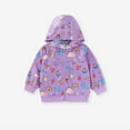 thumbnail image 2 of Bellafa Toddler Girls Floral Dinosuar Jacket Little Girls Hooded Zipper Long Sleeve Sweatshirt Outerwear Coat For 2-7 Years Kids, 2 of 10