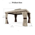 thumbnail image 7 of 10x10/13x13 PopUp Gazebo, Canopy Tent, Outdoor Gazebo for Backyard & Patio Furniture, Pop Up Tent with Double Roof, 7 of 7