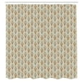 thumbnail image 2 of Ambesonne Art Deco Shower Curtain, Oval Floral Shapes Art, 69"Wx84"L, Pale Teal Taupe Umber, 2 of 4