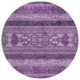 thumbnail image 2 of Addison Rugs Chantille Indoor/Outdoor Transitional Southwest Purple Washable Round Rug, 8' x 8', 2 of 6