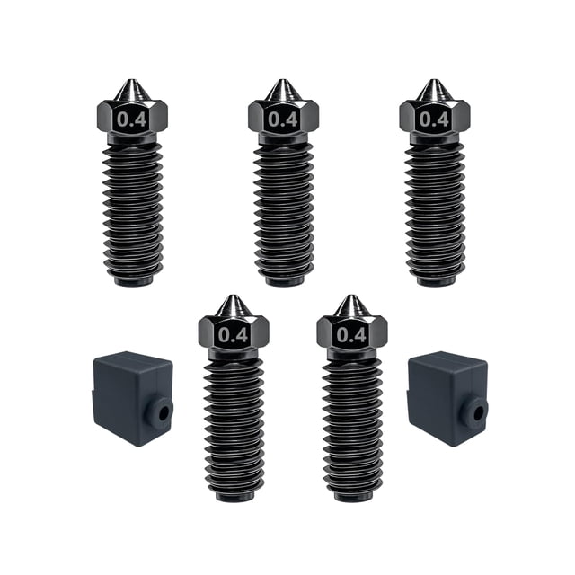 Kit de boquillas SAHVAIM de acero endurecido de 0,4 mm, 5 unidades, para Anycubic Kobra