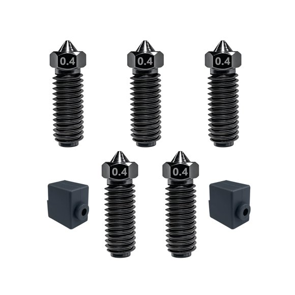 Kit de boquillas SAHVAIM de acero endurecido de 0,4 mm, 5 unidades, para Anycubic Kobra