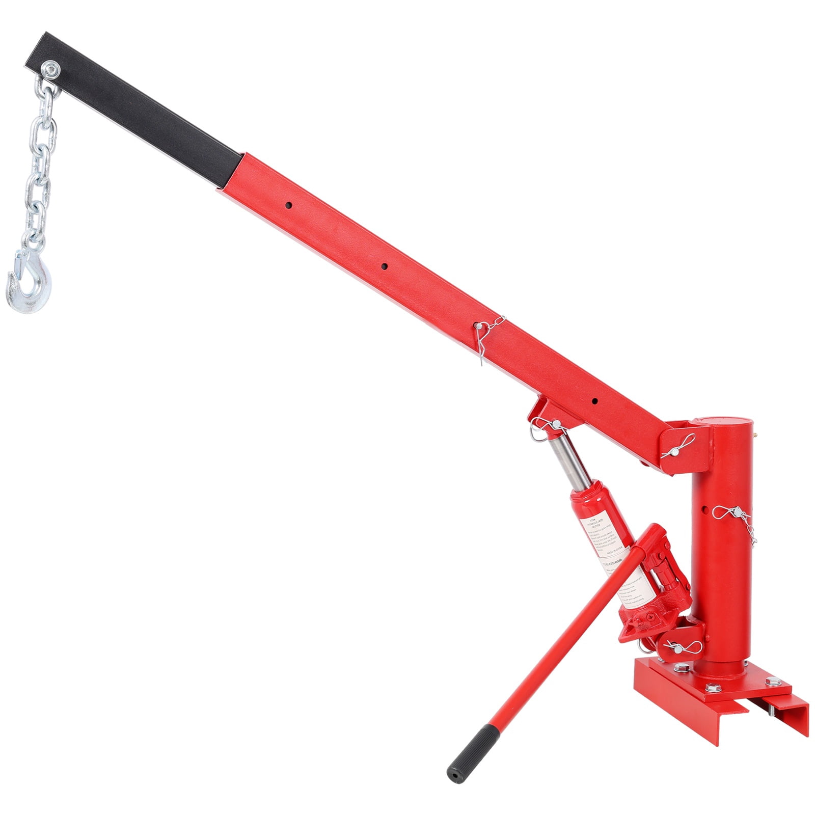 1000 LBS Heavy-Duty Pickup Truck Crane with Manual Winch, Adjustable 500/600/700/1000 LBS Capacity for Construction, Warehouse & Factory Use