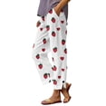 thumbnail image 1 of Sentmoon Womens Trousers Solid Color High Waist Wide Leg Pants Woman Oversized Relaxed Fit Linen Button Breathable Summer Work Pants Hawaiian for Working Out and Gym Multicolor L, 1 of 6