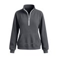 thumbnail image 4 of Womens Quarter Zip Pullover Oversized Corduroy Jacket Fll Winter Casual Sweatshirt Hoodies with Pockets 2XL, 4 of 8