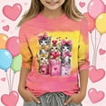 thumbnail image 1 of Blusas y camisas de cuello redondo y manga larga para niños de 3 a 12 años, lindas y divertidas camisetas de cuello redondo y manga 3/4, camisetas para niños., 1 of 5