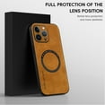 thumbnail image 4 of Allytechgroup Magnetic Phone Case for iPhone 13 Pro, PU Leather Compatible with Magsafe Military-Grade Drop Protection iPhone 13 Pro Case Phone Bumper Case 2024, Brown, 4 of 9