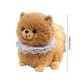 thumbnail image 3 of MMJ Stuffed Animals Pomeranian Plush Dog Toy Soft Cotton Cuddly Fluffy Realistic Companion Collectible Gift 9.84in, 3 of 6