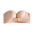 thumbnail image 2 of Women's Front Closure Bra Wireless 1/2 Cup Lingerie, Anti Sagging Top Support Underwear, Accessory Breast Collection Bralette, Easy Button Lifting Vest, Seamless Back Smoothing Daily Shaping Top, 2 of 8