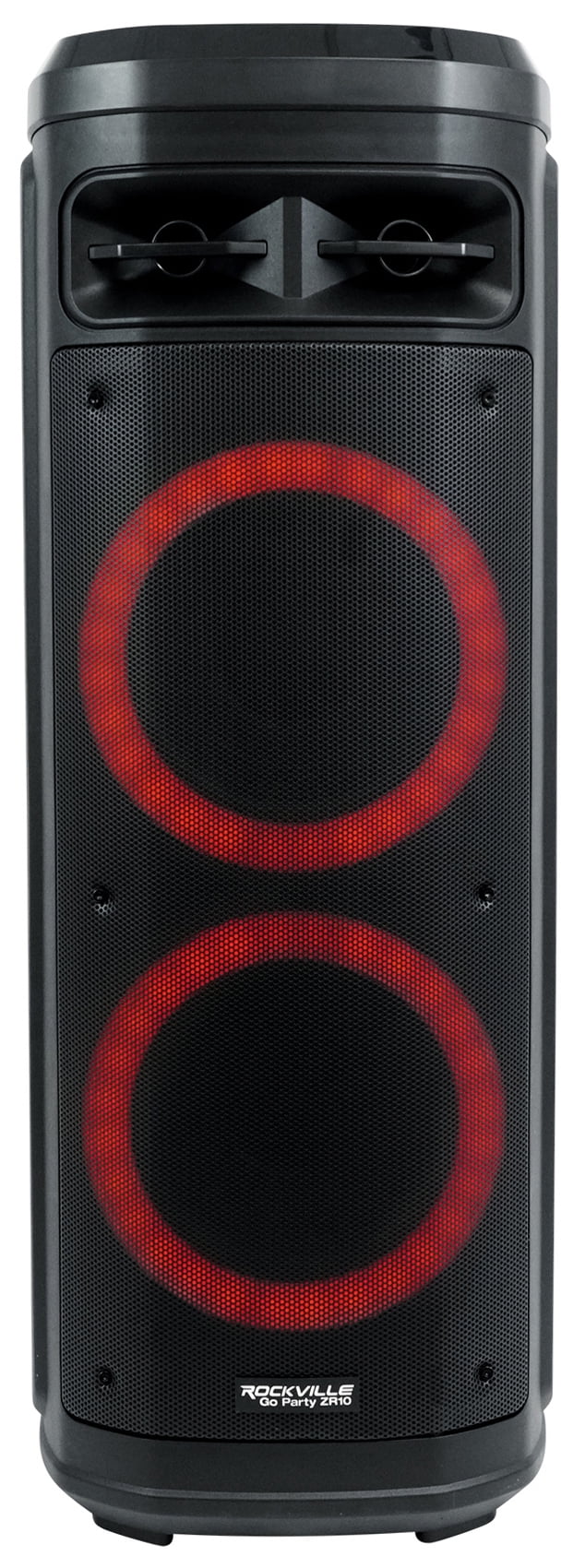 Rockville Go Party ZR10 Portable Powered Bluetooth Speakers with LED Lights and Microphone (Set of 2)  (图2)