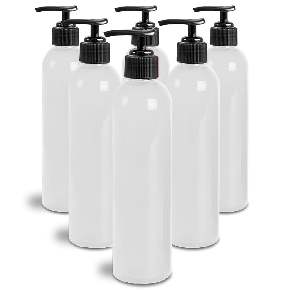 Royal Massage 8oz Bullet Round Massage Oil/Lotion/Liquid Bottle with