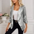 thumbnail image 5 of QHFBli Women Sequin Jacket Glitter Sparkle Open Front Casual Long Sleeve Blazer Coat, 5 of 9