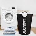 thumbnail image 4 of Large Laundry Basket Bag Storage Waterproof 115L Oxford Fabric Collapsible Laundry Bin Dirty Clothes Basket for Closet Dorm Dorm Laundry Room College black, 4 of 7