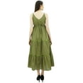 thumbnail image 3 of Bimba Women's Sundress Long Maxi Drawstring Waist Spaghetti Strap Dresses, 3 of 9