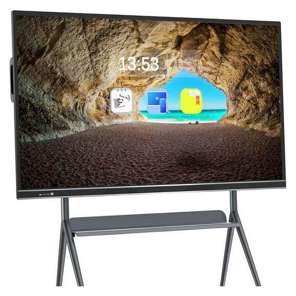 Smart Board 75 Inch Interactive All-in-One Computer, Touch Screen with Dual System & Cloud Sharing For Classroom, Office & Presentations​