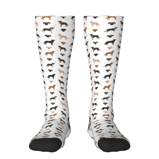 Fotbe Labrador Retriever Dog Calcetas Divertidas Estampadas para Hombre y Mujer, Calcetas de Algodón hasta la Rodilla para Caminar, Correr, Enfermería y Embarazo