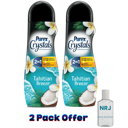 Purex Crystals In-Wash Odor Eliminating Scent Booster, Tahitian Breeze, 21oz