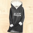 thumbnail image 4 of NinXxx Women's Elegant Hooded Sweatshirt Basic Hoodie Casual Top Dark Gray XXL, 4 of 5