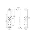 thumbnail image 7 of Blue Ocean 52" Aluminum SPA392B Shower Panel Tower System with Rainfall Shower Head and 8 Adjustable Massage Jets, 7 of 7